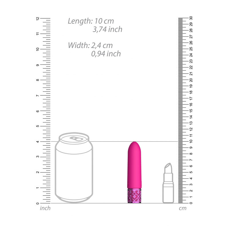 ROYAL GEMS Imperial - Silicone Rechargeable Bullet - Pink 10 cm USB Rechargeable Bullet