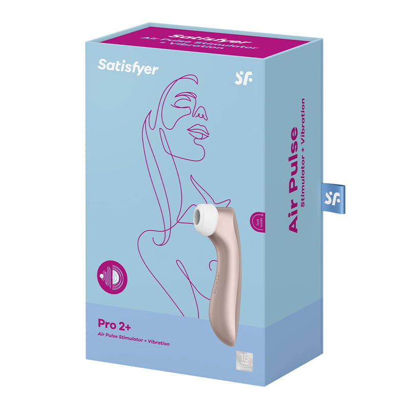 Satisfyer Pro 2+ Rose Gold - Rose Gold Touch-Free USB-Rechargeable Clitoral Stimulator with Vibration