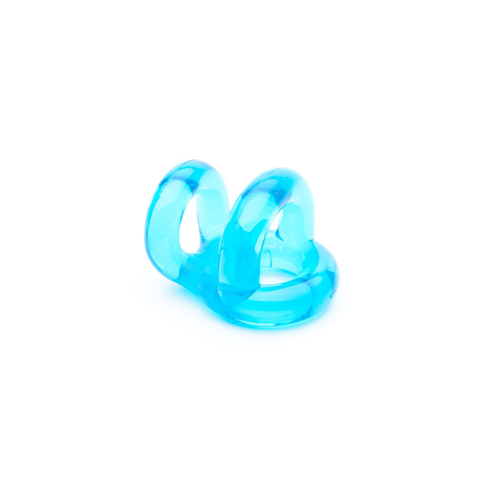 Sport Fucker Fucker Ring - Ice Blue Cock & Ball Ring