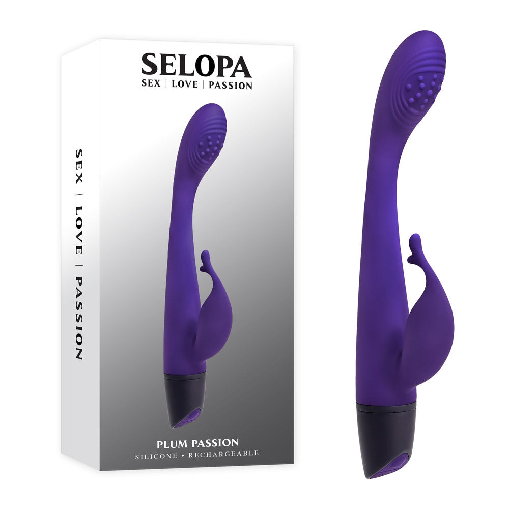 Selopa PLUM PASSION - Purple 18.3 cm USB Rechargeable Rabbit Vibrator