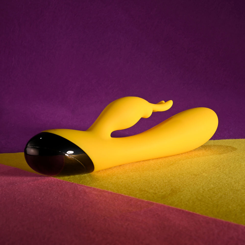 Selopa BUZZZ BUNNY - Yellow 19.7 cm USB Rechargeable Rabbit Vibrator