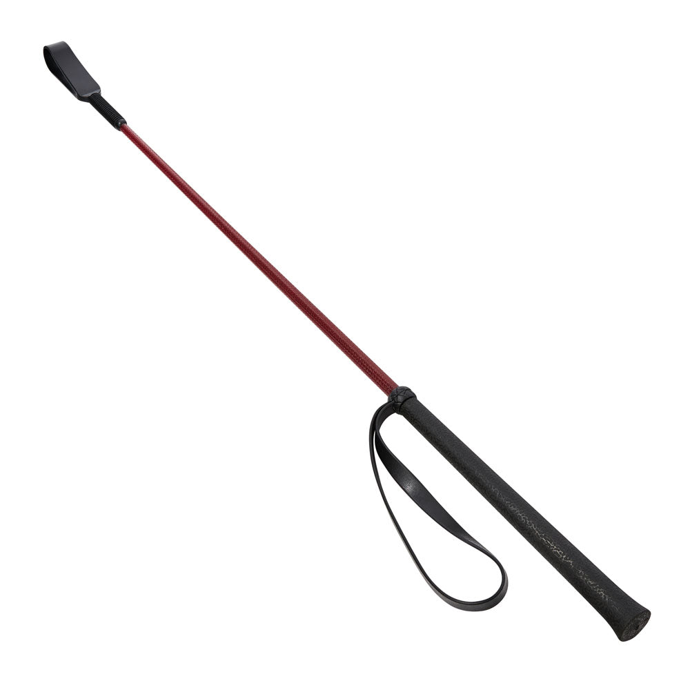 Sex & Mischief Enchanted Crop - Burgundy/Black Riding Crop