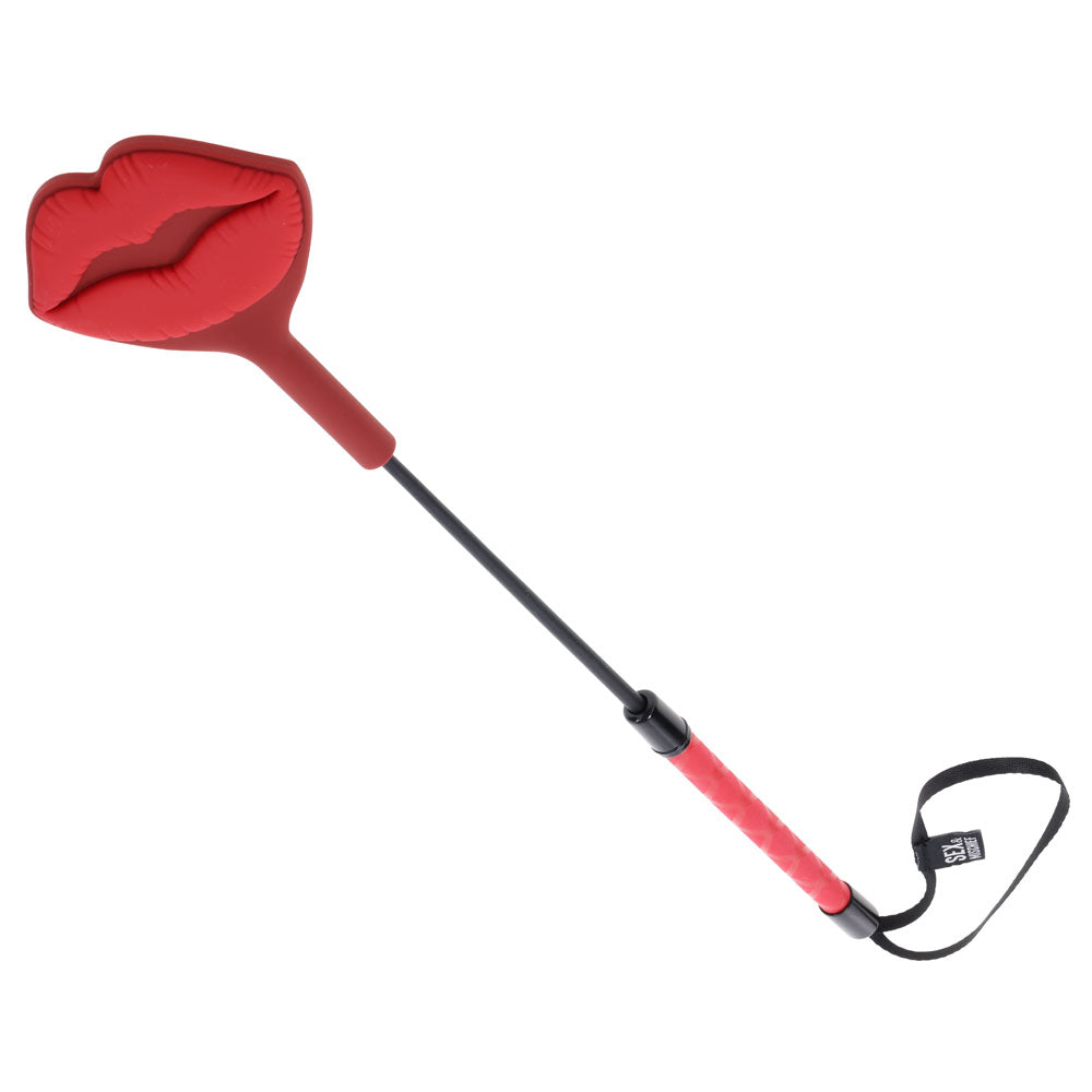 S&M Exs & Ohs Kiss Crop - Red Silicone Tipped Crop Whip