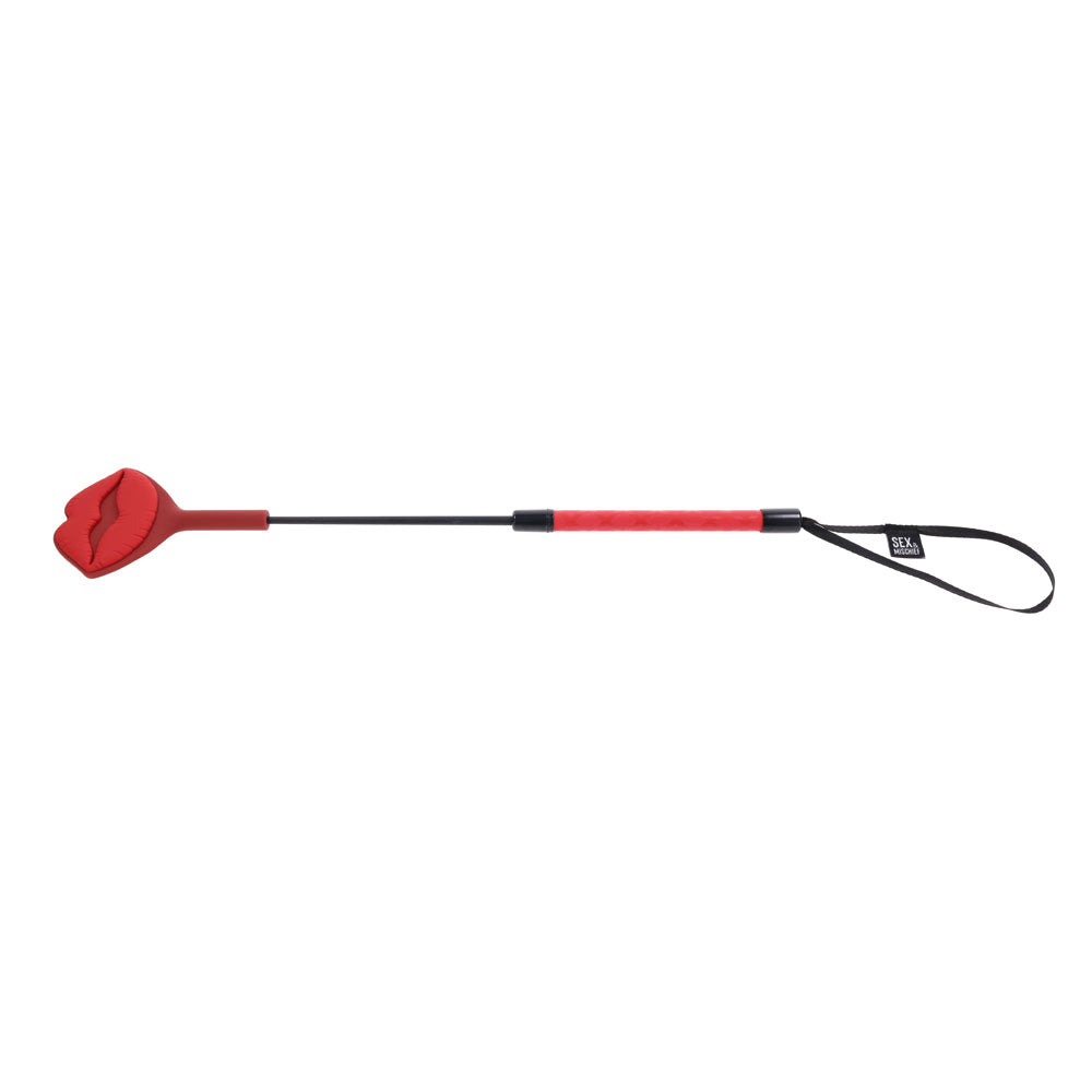 S&M Exs & Ohs Kiss Crop - Red Silicone Tipped Crop Whip