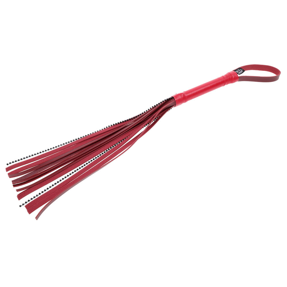 S&M Exs & Ohs Crystal Flogger - Red Flogger Whip