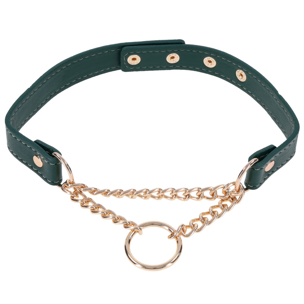 Sex & Mischief Indica Day Collar - Green/Gold Collar