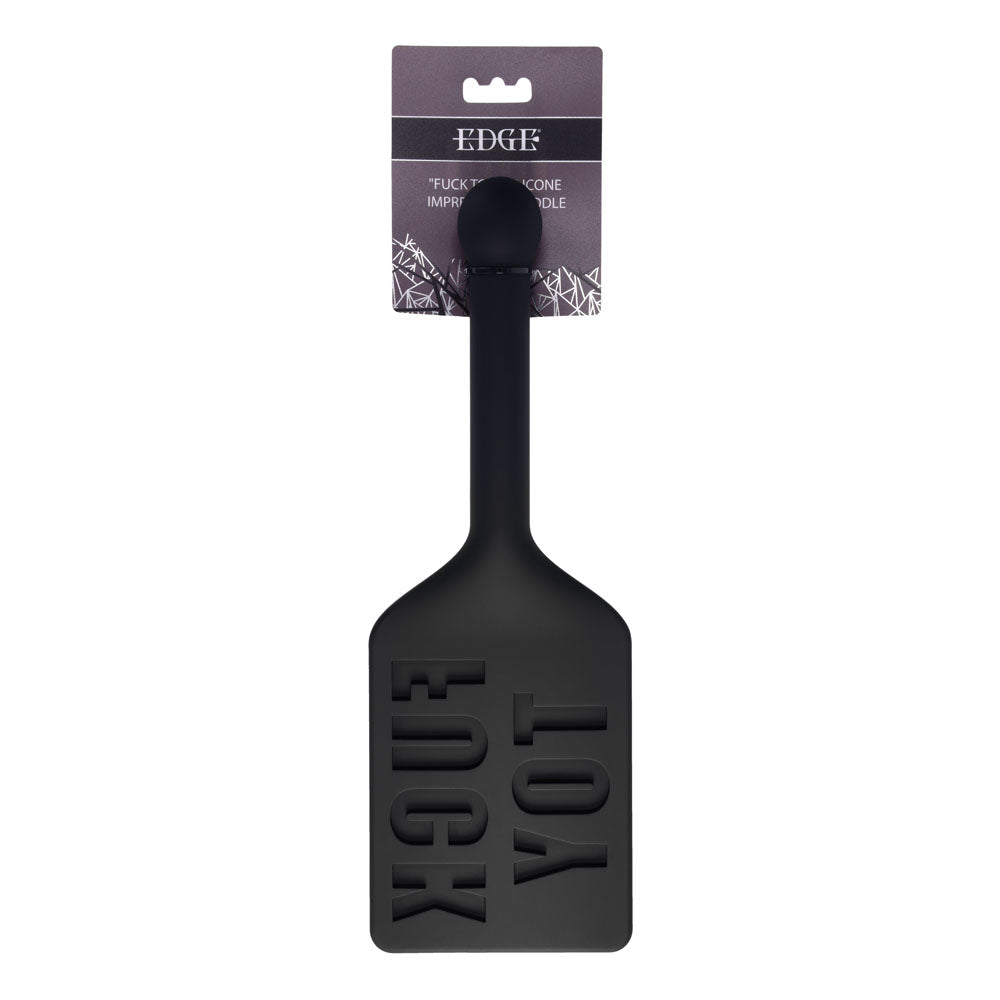 EDGE FUCK TOY Silicone Paddle - Black Silicone Spanking Paddle