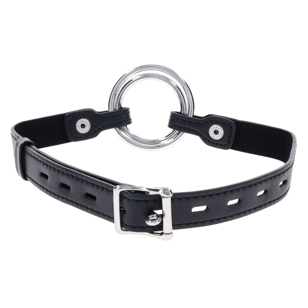 EDGE Interchangeable Ring Gag - Black Mouth Gag Restraint with 2 Interchangeable Pieces