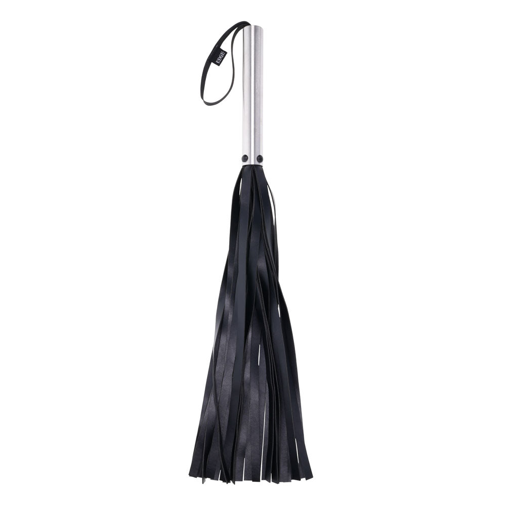 EDGE Flogger - Black Flogger Whip with Metal Handle