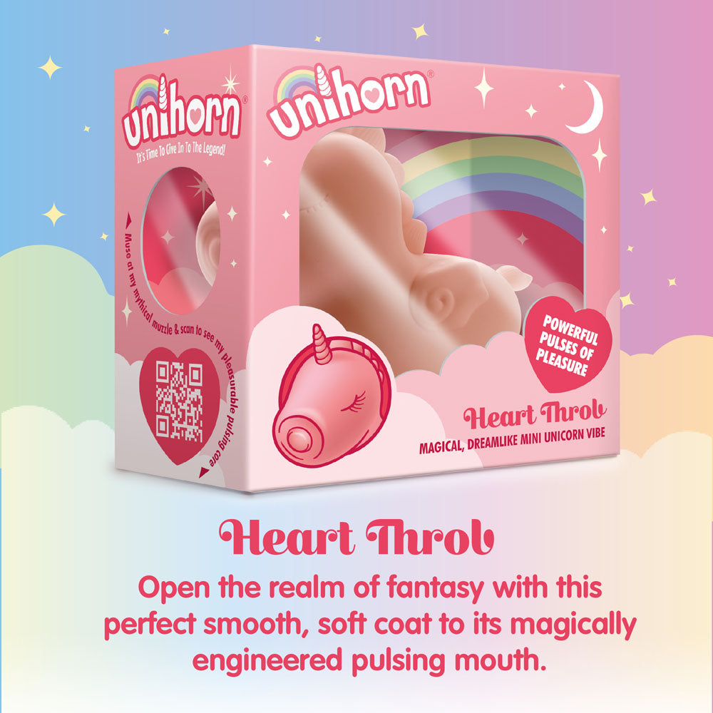 Unihorn - Heart Throb - Coral USB Rechargeable Flicking Stimulator