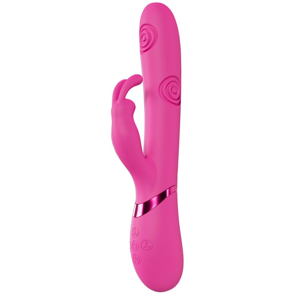 VIVE Mimi - Pink - Pink 25 cm USB Rechargeable Vibrating & Tapping Rabbit Vibrator