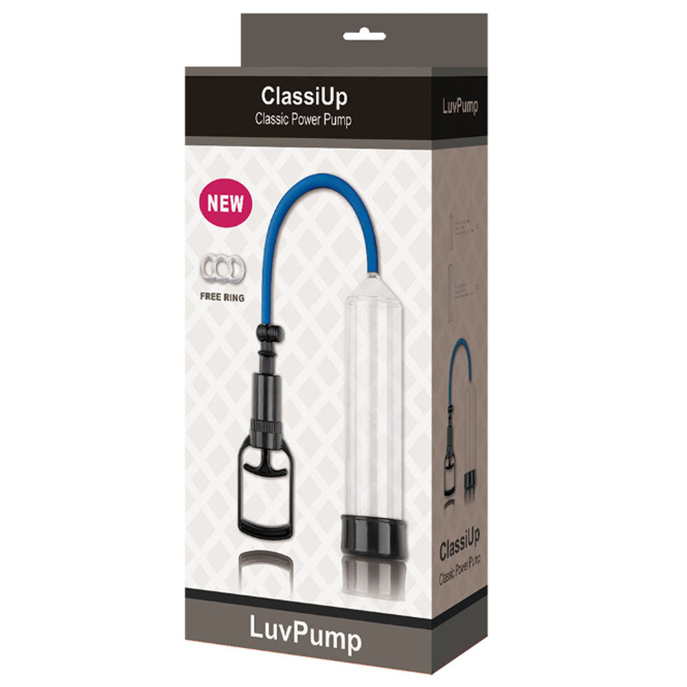 LuvPump ClassiUp Classic Power Pump - Large - Clear Penis Pump
